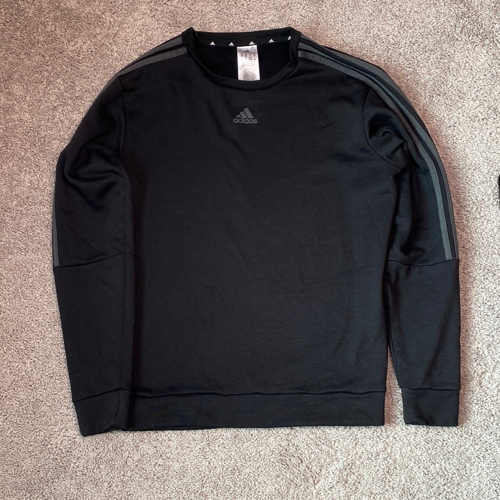 Adidas Men's Black Crewneck Pullover